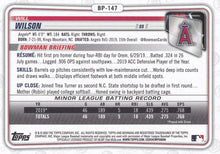 Load image into Gallery viewer, 2020 Bowman Prospects Will Wilson BP-147 Angels