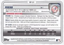 Load image into Gallery viewer, 2020 Bowman 1st Prospects Camo Everson Pereira BP-51 New York Yankees