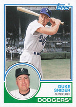 Load image into Gallery viewer, 2021 Topps Archives Duke Snider #166 Brooklyn Dodgers