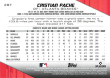 Load image into Gallery viewer, 2021 Topps Archives Cristian Pache RC #287 Atlanta Braves