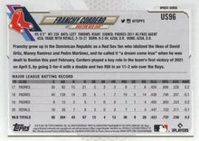 Load image into Gallery viewer, 2021 Topps Update Franchy Cordero US96 Boston Red Sox
