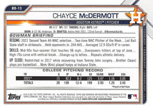 Load image into Gallery viewer, 2021 Bowman Draft Chayce McDermott FBC 1st Bowman BD-13 Houston Astros