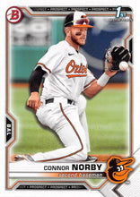 Load image into Gallery viewer, 2021 Bowman Draft Connor Norby FBC 1st Bowman BD-50 Baltimore Orioles