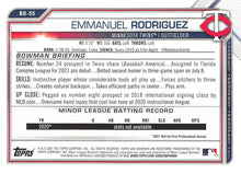 Load image into Gallery viewer, 2021 Bowman Draft Emmanuel Rodriguez BD-55 Minnesota Twins