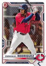 Load image into Gallery viewer, 2021 Bowman Draft Emmanuel Rodriguez BD-55 Minnesota Twins