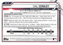 تحميل الصورة إلى عارض المعرض، 2021 Bowman Draft Cal Conley FBC 1st Bowman BD-70 Atlanta Braves