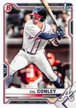 تحميل الصورة إلى عارض المعرض، 2021 Bowman Draft Cal Conley FBC 1st Bowman BD-70 Atlanta Braves