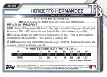 将图片加载到图库查看器,2021 Bowman Draft Heriberto Hernandez BD-100 Tampa Bay Rays