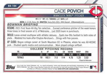 Load image into Gallery viewer, 2021 Bowman Draft Cade Povich FBC 1st Bowman BD-104 Minnesota Twins