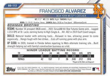 Load image into Gallery viewer, 2021 Bowman Draft Francisco Alvarez BD-112 New York Mets