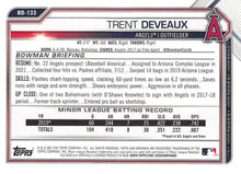 Load image into Gallery viewer, 2021 Bowman Draft Trent Deveaux BD-133 Los Angeles Angels