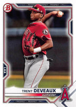 Load image into Gallery viewer, 2021 Bowman Draft Trent Deveaux BD-133 Los Angeles Angels