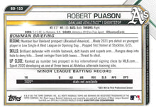 将图片加载到图库查看器,2021 Bowman Draft Robert Puason BD-153 Oakland Athletics
