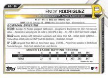Load image into Gallery viewer, 2021 Bowman Draft Endy Rodriguez BD-168 Pittsburgh Pirates