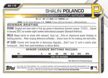 Load image into Gallery viewer, 2021 Bowman Draft Shalin Polanco BD-176 Pittsburgh Pirates