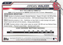 Load image into Gallery viewer, 2021 Bowman Draft Jordan Walker BD-187 St. Louis Cardinals