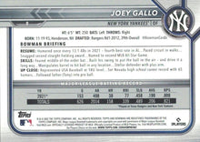 Load image into Gallery viewer, 2022 Bowman Joey Gallo #8 New York Yankees