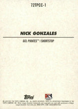 Load image into Gallery viewer, 2021 Topps Heritage 1972 Topps Pack Cover Cards Nick Gonzales 72TPCC-1 GCL Pirates