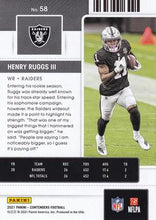 Load image into Gallery viewer, 2021 Panini Contenders Season Ticket Henry Ruggs III #58 Las Vegas Raiders