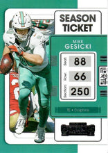 将图片加载到图库查看器,2021 Panini Contenders Season Ticket Mike Gesicki  #62 Miami Dolphins