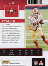 تحميل الصورة إلى عارض المعرض، تذكرة موسمية لـ Panini Contenders 2021 George Kittle #89 San Francisco 49ers