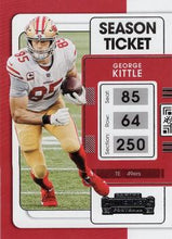 تحميل الصورة إلى عارض المعرض، تذكرة موسمية لـ Panini Contenders 2021 George Kittle #89 San Francisco 49ers