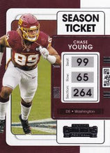 Load image into Gallery viewer, 2021 Panini Contenders Season Ticket Chase Young #100 Washington Football Team