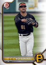 Load image into Gallery viewer, 2022 Bowman Prospects Nick Gonzales BP-77 Pittsburgh Pirates