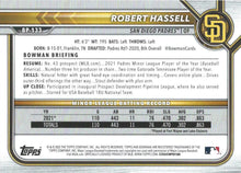 Load image into Gallery viewer, 2022 Bowman Prospects Robert Hassell BP-133 San Diego Padres