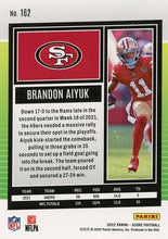 Load image into Gallery viewer, 2022 Panini Score Base Brandon Aiyuk #162 San Francisco 49ers