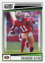 Load image into Gallery viewer, 2022 Panini Score Base Brandon Aiyuk #162 San Francisco 49ers