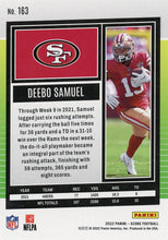 تحميل الصورة إلى عارض المعرض، 2022 Panini Score Base Deebo Samuel #163 San Francisco 49ers