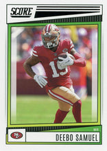 تحميل الصورة إلى عارض المعرض، 2022 Panini Score Base Deebo Samuel #163 San Francisco 49ers