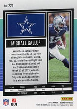 Load image into Gallery viewer, 2022 Panini Score Base Michael Gallup #221 Dallas Cowboys