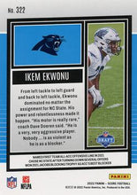 Load image into Gallery viewer, 2022 Panini Score Rookies Ikem Ekwonu RC #322 Carolina Panthers
