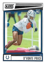 将图片加载到图库查看器,2022 Panini Score Rookies D'Vonte Price RC #339 Indianapolis Colts