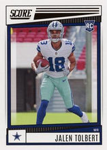 تحميل الصورة إلى عارض المعرض، 2022 Panini Score Rookies Jalen Tolbert RC #385 Dallas Cowboys