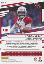 Load image into Gallery viewer, 2022 Panini Prestige Base Kyler Murray #1 Arizona Cardinals