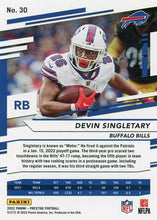 将图片加载到图库查看器,2022 Panini Prestige Base Devin Singletary #30 Buffalo Bills