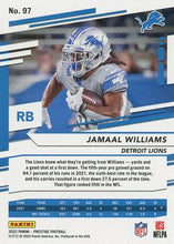 تحميل الصورة إلى عارض المعرض، 2022 بانيني بريستيج بيس جامال ويليامز #97 ديترويت ليونز