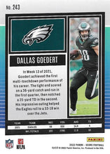 Load image into Gallery viewer, 2022 Panini Score Base Gold Dallas Goedert #243 Philadelphia Eagles