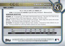 Load image into Gallery viewer, 2022 Bowman Draft Gavin Cross FBC 1st Bowman BD-6 Kansas City Royals