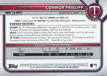 تحميل الصورة إلى عارض المعرض، 2022 Bowman Draft Connor Prielipp FBC 1st Bowman BD-8 Minnesota Twins