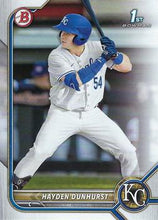 Load image into Gallery viewer, 2022 Bowman Draft Hayden Dunhurst FBC 1st Bowman BD-44 Kansas City Royals