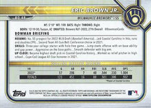Load image into Gallery viewer, 2022 Bowman Draft Eric Brown Jr. FBC 1st Bowman BD-48 Milwaukee Brewers
