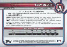 تحميل الصورة إلى عارض المعرض، 2022 Bowman Draft Sean McLain FBC 1st Bowman BD-50 Los Angeles Dodgers