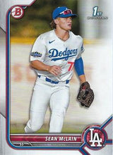 تحميل الصورة إلى عارض المعرض، 2022 Bowman Draft Sean McLain FBC 1st Bowman BD-50 Los Angeles Dodgers