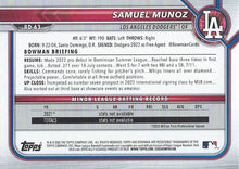 Load image into Gallery viewer, 2022 Bowman Draft Samuel Munoz BD-63 Los Angeles Dodgers
