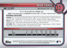 Load image into Gallery viewer, 2022 Bowman Draft Nick Yorke BD-94 Boston Red Sox
