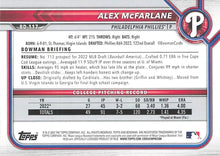 Load image into Gallery viewer, 2022 Bowman Draft Alex McFarlane BD-117 Philadelphia Phillies
